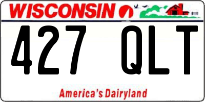 WI license plate 427QLT