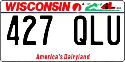 WI license plate 427QLU