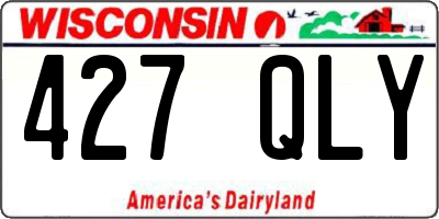 WI license plate 427QLY