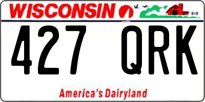 WI license plate 427QRK