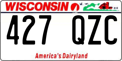 WI license plate 427QZC