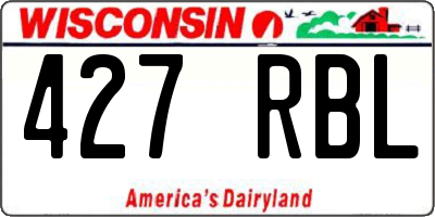 WI license plate 427RBL