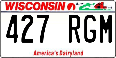 WI license plate 427RGM