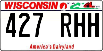 WI license plate 427RHH