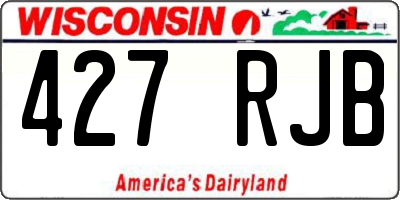 WI license plate 427RJB