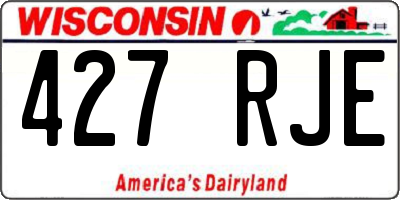 WI license plate 427RJE