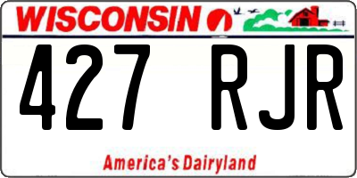 WI license plate 427RJR