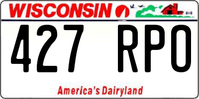 WI license plate 427RPO