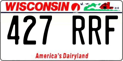 WI license plate 427RRF