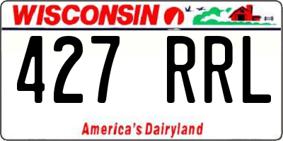 WI license plate 427RRL