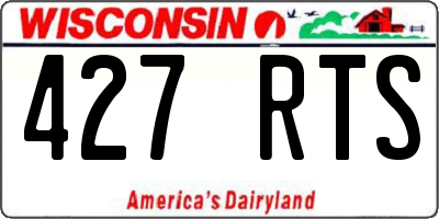 WI license plate 427RTS