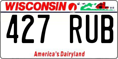 WI license plate 427RUB