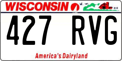 WI license plate 427RVG