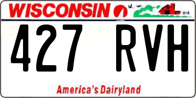 WI license plate 427RVH