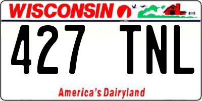 WI license plate 427TNL