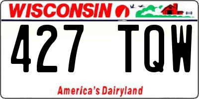 WI license plate 427TQW