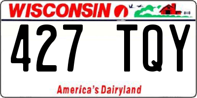 WI license plate 427TQY