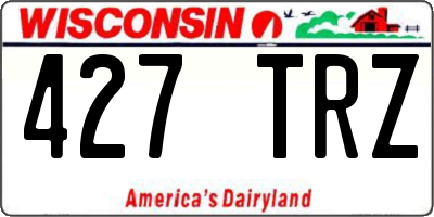 WI license plate 427TRZ