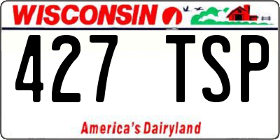 WI license plate 427TSP