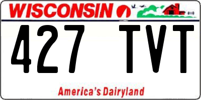 WI license plate 427TVT