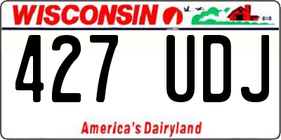 WI license plate 427UDJ