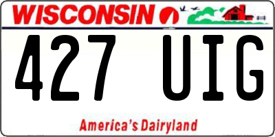 WI license plate 427UIG