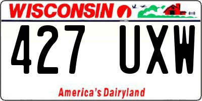 WI license plate 427UXW