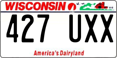 WI license plate 427UXX