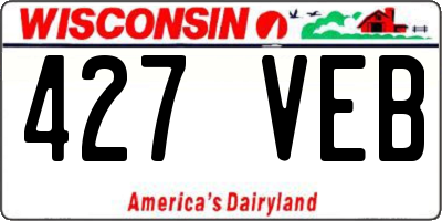 WI license plate 427VEB