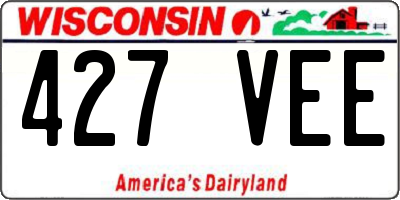 WI license plate 427VEE