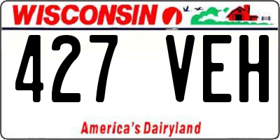 WI license plate 427VEH