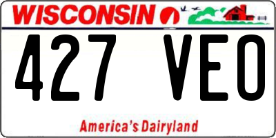 WI license plate 427VEO