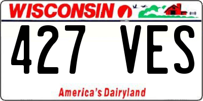 WI license plate 427VES