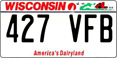 WI license plate 427VFB