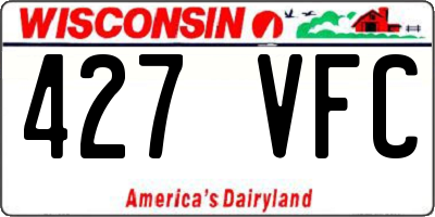 WI license plate 427VFC