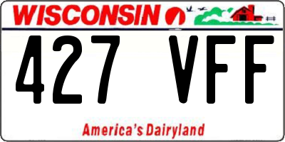 WI license plate 427VFF
