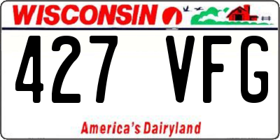 WI license plate 427VFG