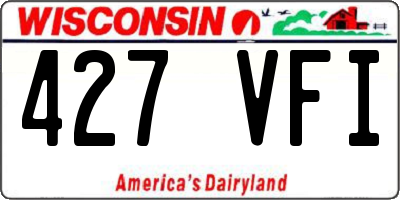 WI license plate 427VFI