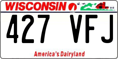 WI license plate 427VFJ