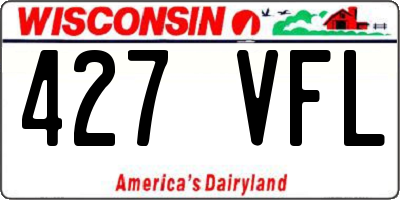 WI license plate 427VFL
