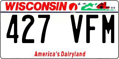 WI license plate 427VFM