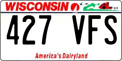WI license plate 427VFS