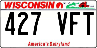 WI license plate 427VFT