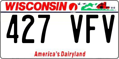 WI license plate 427VFV