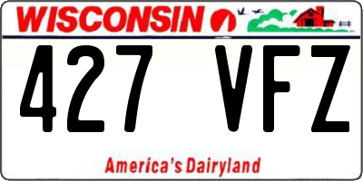 WI license plate 427VFZ