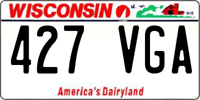 WI license plate 427VGA