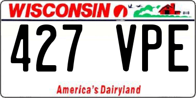 WI license plate 427VPE