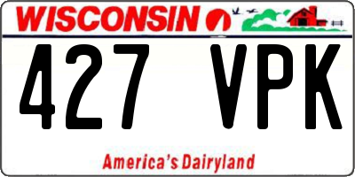 WI license plate 427VPK