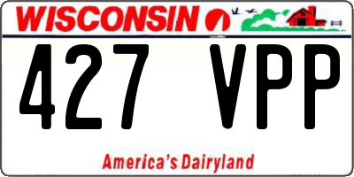 WI license plate 427VPP