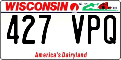 WI license plate 427VPQ